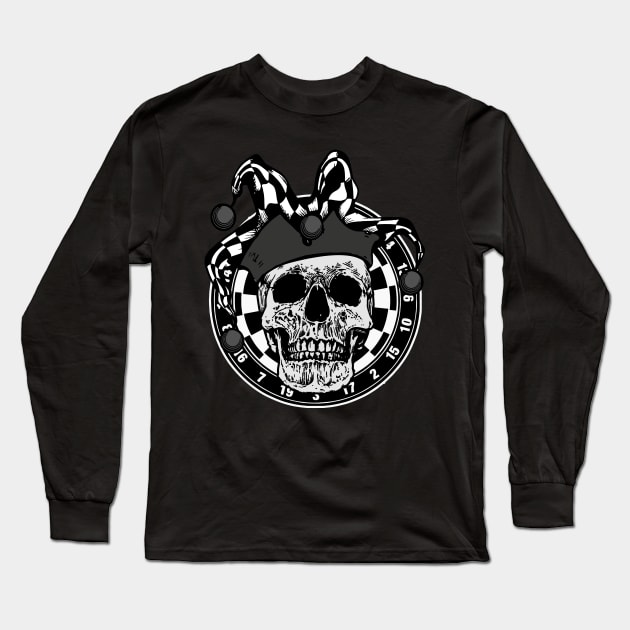 Darts skull dartboard team player Crew throw gift Long Sleeve T-Shirt by MrTeee